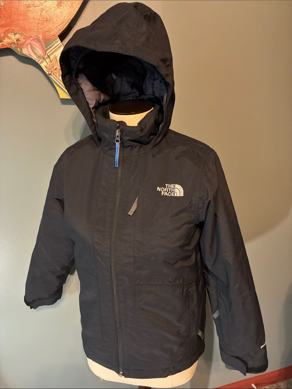 The North Face Kids Boys (M) 10/12 Black Dryvent Ski jacket.